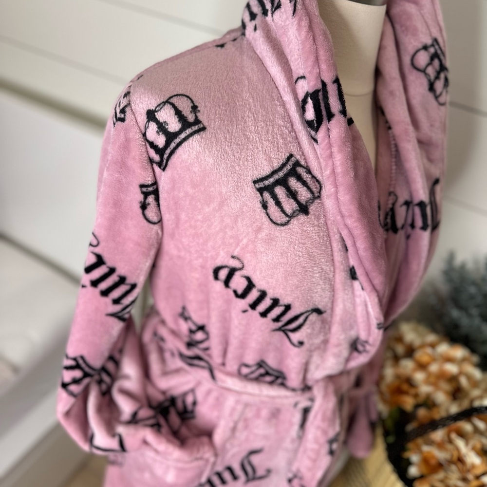 Juicy couture velour pink mauve lavender robe lush luxe intimate gift - Picture 10 of 10